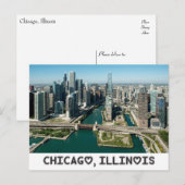 Chicago Illinois Skyline, Verenigd Koninkrijk Briefkaart (Voorkant / Achterkant)
