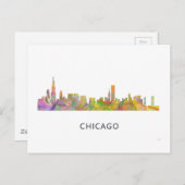 CHICAGO, ILLINOIS SKYLINE WB1 - BRIEFKAART (Voorkant / Achterkant)
