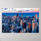 Chicago, Illinois Skyscrapers Poster (Voorkant)