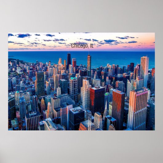 Chicago, Illinois Skyscrapers Poster (Voorkant)