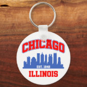 Chicago, Illinois Sleutelhanger (Achterkant)