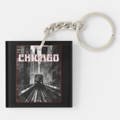 Chicago Illinois Sleutelhanger (Achterkant)