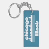 Chicago, Illinois Sleutelhanger (Voorkant Links)