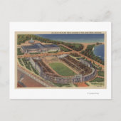 Chicago, Illinois, Soldaten Field en Field Briefkaart (Voorkant)