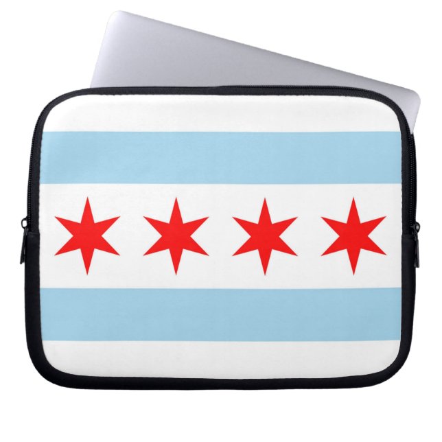 Chicago, Illinois State Laptop Sleeve (Voorkant)
