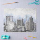Chicago Illinois Stetch Decoupage Paper Tissuepapier (Craft)
