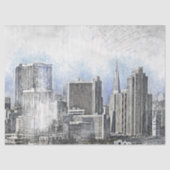 Chicago Illinois Stetch Decoupage Paper Tissuepapier (Voorkant)