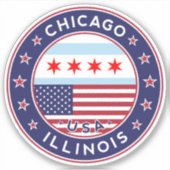 CHICAGO, Illinois Sticker (Voorkant)