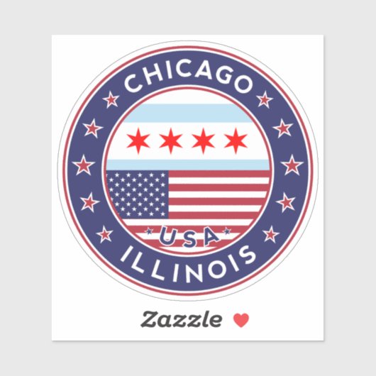 CHICAGO, Illinois Sticker (Vel)