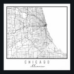 Chicago Illinois Street Map Poster<br><div class="desc">Chicago Illinois Street Map</div>