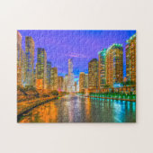 Chicago Illinois Streetscape. Legpuzzel (Horizontaal)