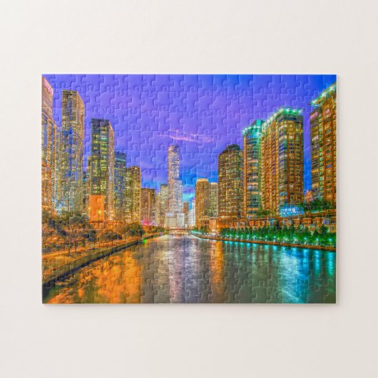 Chicago Illinois Streetscape. Legpuzzel (Horizontaal)