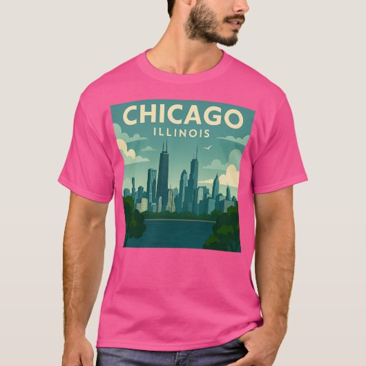 Chicago Illinois T-shirt (Voorkant)