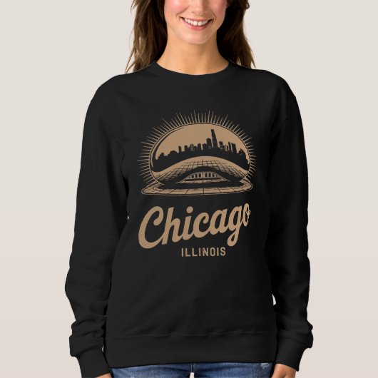 Chicago Illinois T-shirt met bonen (Voorkant)