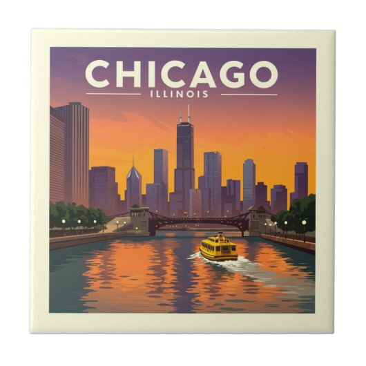  Chicago Illinois Tegeltje (Voorkant)
