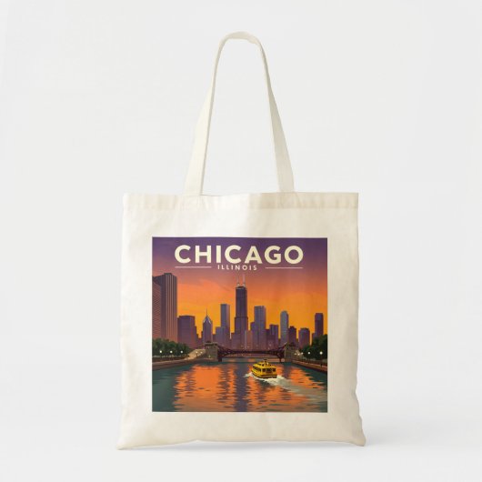  Chicago Illinois Tote Bag (Voorkant)