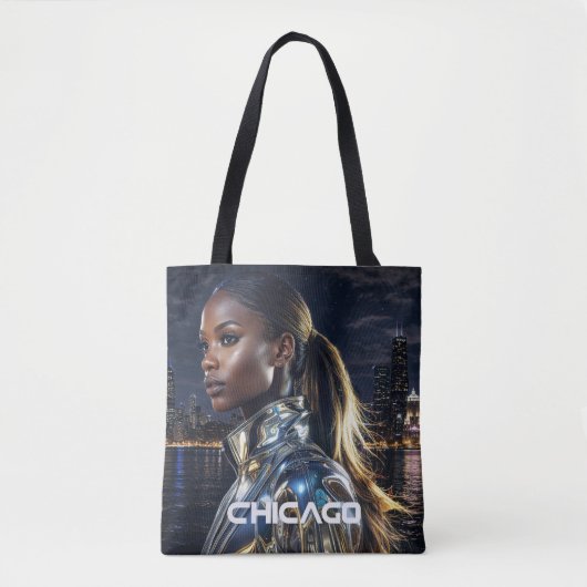CHICAGO - ILLINOIS TOTE BAG (Voorkant)