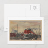 Chicago, Illinois/Train Briefkaart (Voorkant / Achterkant)