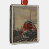 Chicago, Illinois/Train Metalen Ornament (Rechts)