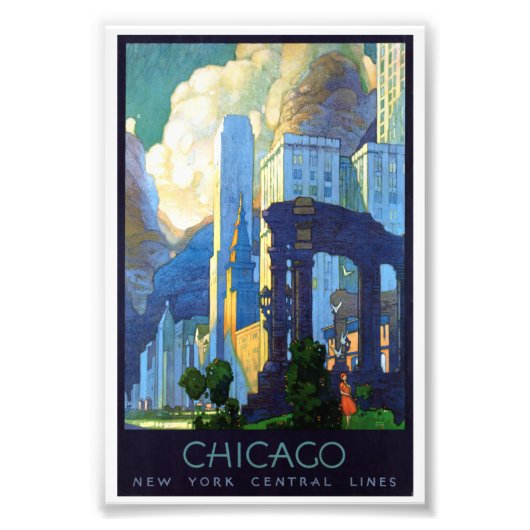 Chicago Illinois Train Poster (Voorkant)