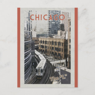  Chicago Illinois Travel Briefkaart