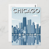Chicago Illinois Travel Briefkaart (Voorkant / Achterkant)