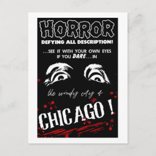 Chicago Illinois Travel Horror Greeting  Briefkaart