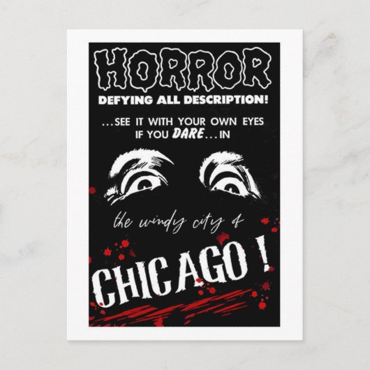 Chicago Illinois Travel Horror Greeting  Briefkaart (Voorkant)