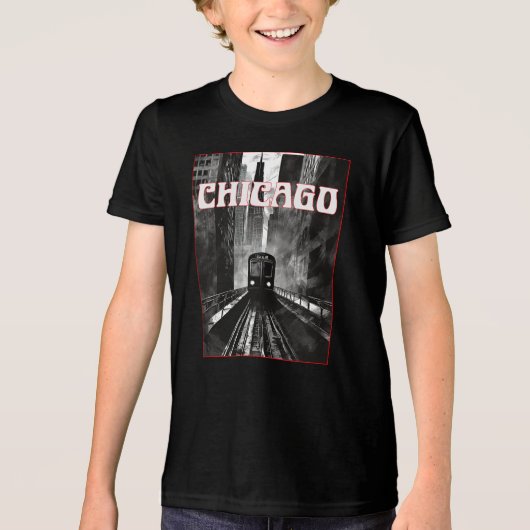 Chicago Illinois Tri-Blend Shirt (Voorkant)