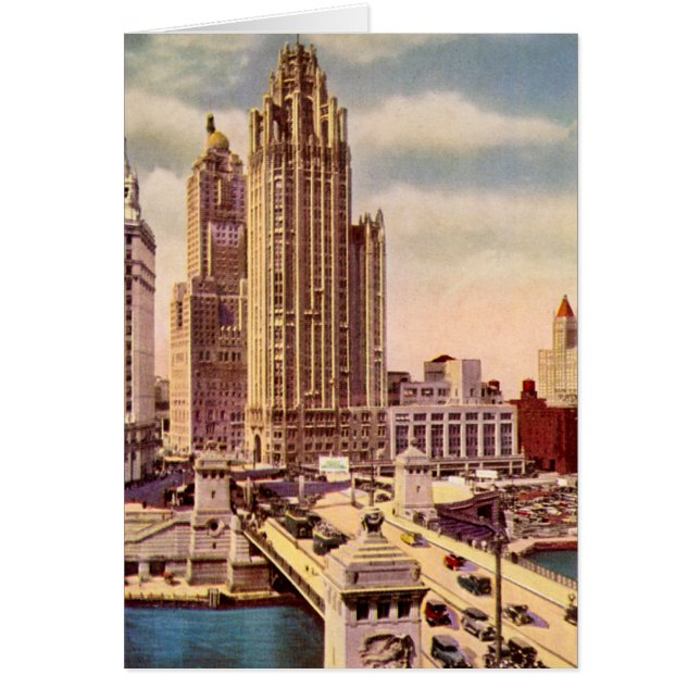 Chicago, Illinois Tribune Tower (Voorkant)