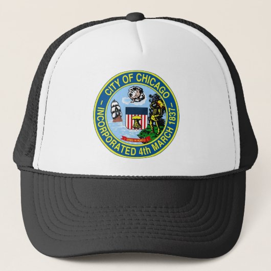 Chicago Illinois Trucker Pet (Voorkant)