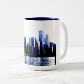 Chicago Illinois Tweekleurige Koffiemok (Voorkant rechts)