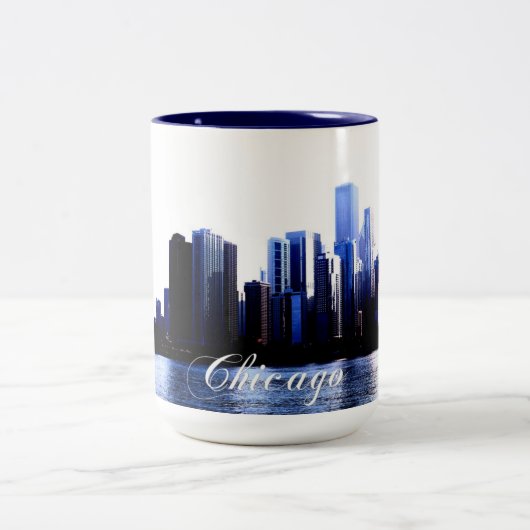 Chicago Illinois Tweekleurige Koffiemok (Center)