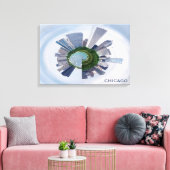 Chicago Illinois Unique City Skyline Travel Photo Canvas Afdruk (Insitu (Woonkamer))