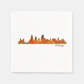 chicago Illinois US city skyline v01 Servetten (Voorkant)