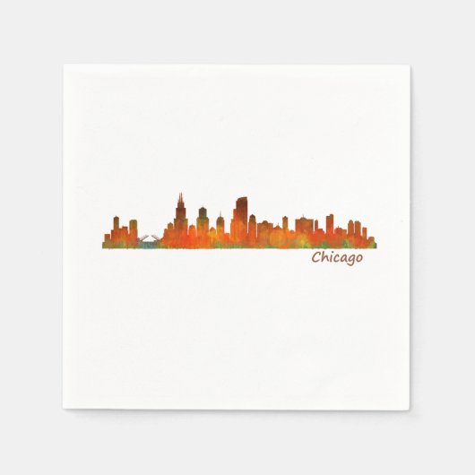 chicago Illinois US city skyline v01 Servetten (Voorkant)