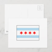 Chicago, Illinois USA Flag Briefkaart (Voorkant / Achterkant)