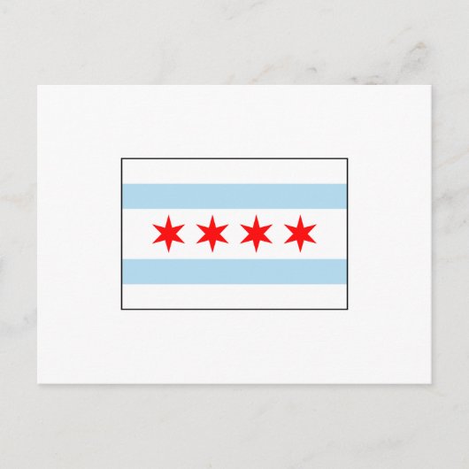Chicago, Illinois USA Flag Briefkaart (Voorkant)