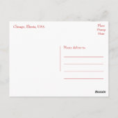 Chicago Illinois USA - Night Chicago Skyline Briefkaart (Achterkant)