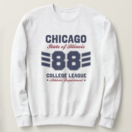 CHICAGO ILLINOIS VARSITY SCRIPT CLASSIC SPORTS JER TRUI (Design voorkant)