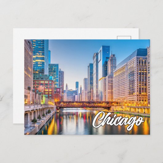 Chicago, Illinois, Verenigde Staten Briefkaart (Voorkant / Achterkant)