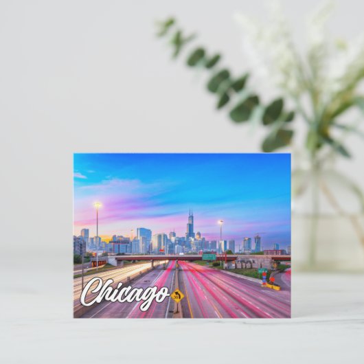 Chicago, Illinois, Verenigde Staten Briefkaart (Staand voorkant)