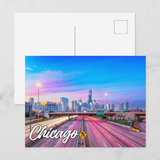 Chicago, Illinois, Verenigde Staten Briefkaart (Voorkant / Achterkant)