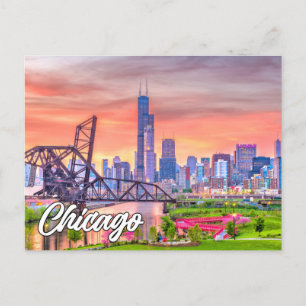 Chicago, Illinois, Verenigde Staten Briefkaart