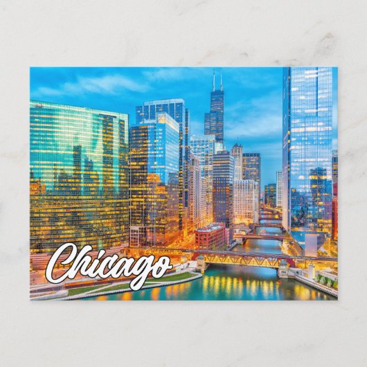 Chicago, Illinois, Verenigde Staten Briefkaart (Voorkant)