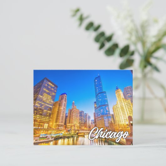 Chicago, Illinois, Verenigde Staten Briefkaart (Staand voorkant)