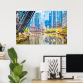 Chicago, Illinois, Verenigde Staten Poster (Thuiskantoor)