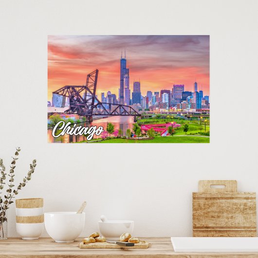 Chicago, Illinois, Verenigde Staten Poster (Keuken)