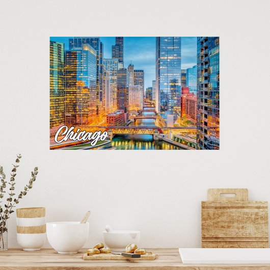 Chicago, Illinois, Verenigde Staten Poster (Keuken)