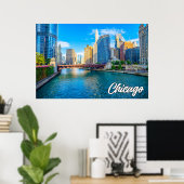 Chicago, Illinois, Verenigde Staten Poster (Thuiskantoor)